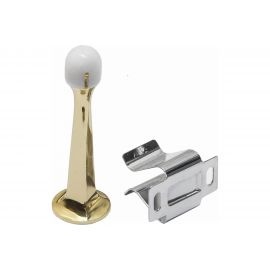 Настенный дверной ограничитель с фиксатором RENZ латунь блестящая, 1 шт. INDS 76 PB 