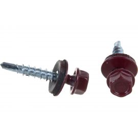 Кровельный саморез Госкреп 4,8х28 RAL 3005 красное вино 10 шт., подвес 2-0018930 
