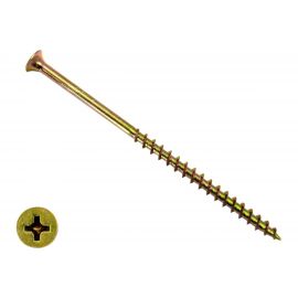 Саморез по дереву КРЕП-КОМП жёлтый цинк PH-2, 4,8х110, 10 шт. ждп11048мф 