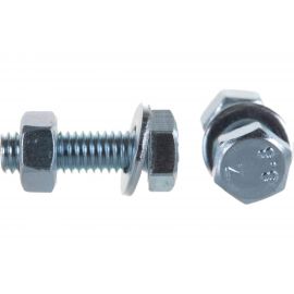 Пакет болт с гайкой и шайбой Метизный двор цинк м6х20мм 12 шт. 4607173901705 