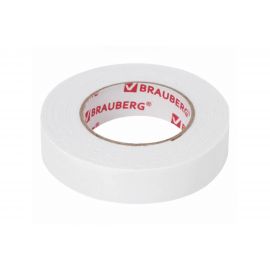 Клейкая двухсторонняя лента BRAUBERG 15 мм х 2 м, на вспененной основе, 1 мм, прочная 606418 