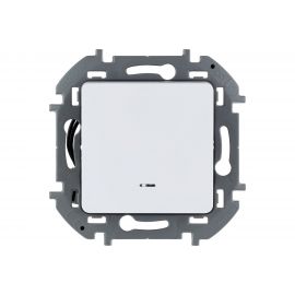 Одноклавишный переключатель Legrand с подсветкой - INSPIRIA - 10 AX - 250 В - белый 673660 