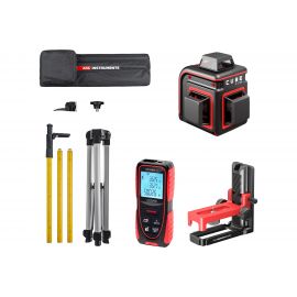 Комплект ADA лазерный уровень CUBE 3-360, дальномер Cosmo 50, элевационный штатив-штанга А00696 