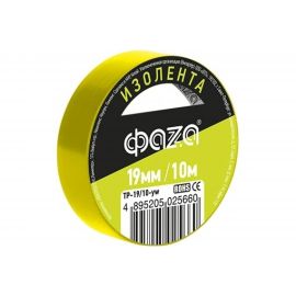 ПВХ-изолента ФАZА 19 мм х 10 м, желтая 5025660 