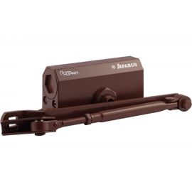 Дверной доводчик с фиксацией НОРА-М Isparus 410F (морозостойкий; от 15 до 60 кг; коричневый) 18402 