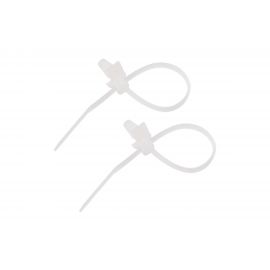 Хомут с крепеж.пистоном REXANT 2.5x100 100 шт белый 07-0107 