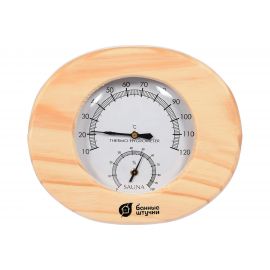 Термометр с гигрометром Банные штучки Банная станция, овальный, 16х14х3 см 18022 