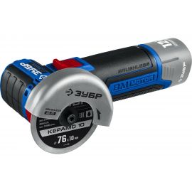 Бесщеточная угловая шлифмашина ЗУБР Профессионал 12 В, без АКБ, в коробке AB-76 