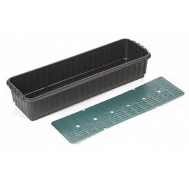 Ящик для цветов с дренажной решеткой Радиан черный 4607168310352 