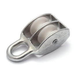 Блок для троса Невский Крепеж двойной, нейлоновый шкив, 20 мм 812729 