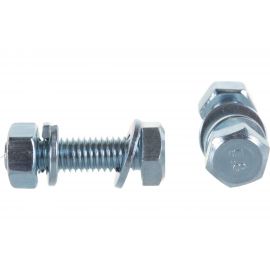 Болт с шестигранной головкой в комплекте с гайкой, шайбой, шайбой пружинной, ЗУБР, МАСТЕР, 303436-08-030 