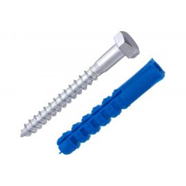 Набор для крепления ВИРТУОЗ дюбель 12х70 К, шуруп 8х80 шестигранная головка, 4 шт. 00439 