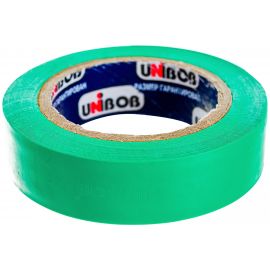 Изолента ПВХ UNIBOB 15 мм х 10 м, зеленая, 130 мкм 211769 