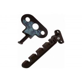 Ограничитель на окно Агат пластик, 4 позиции, с саморезами с буром, коричневый 5005.05 