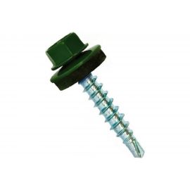 Кровельные саморезы ВИРТУОЗ 5,5х19 мм, RAL 6005, зеленый мох, 25 шт. 27863 