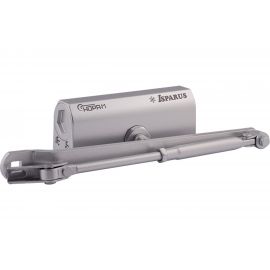 Дверной доводчик ISPARUS 440 морозостойкий, для дверей от 80 до 140 кг, серебро 17202 