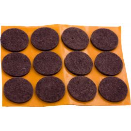 Подкладка ЕВРОПАРТНЕР фетр, корич. 20мм 12шт. 6 9183 2 