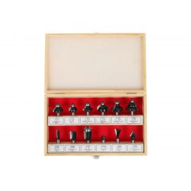 Набор фрез 1201 (12 шт; хвостовик 8 мм) по дереву Калибр 00000024854 