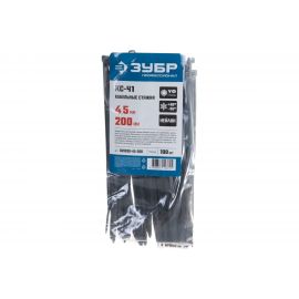 Нейлоновые хомуты Зубр черные, 4.5x200 мм, 100 шт. 309030-45-200 