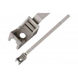 Ремешок-опора для труб и кабеля ЕВРОПАРТНЕР PRNT 32-60 серый, с шурупом и дюбелем, 25 шт. 2001 F 