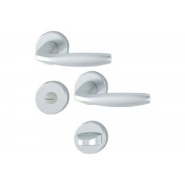 Объектный гарнитур HOPPE 1810/42KV/42KVS New York WC F1 анодированный серебристый алюминий, Schnellstift, A=37-42 мм, шток 8 мм, 3 категория 65732 