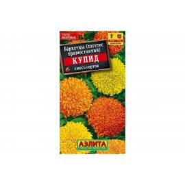 Семена Аэлита Бархатцы Купид хризантемовидные, смесь окрасок, однолетний, 0.3 г 4601729028731 