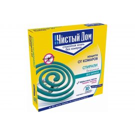 Ароматизированные спирали от комаров Чистый дом 10 шт 02-076 