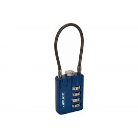 Навесной замок Аллюр ВС1КТ-30/3 H2 (синий; с тросиком; кодовый; 3 мм) 10155 