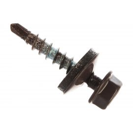 Саморезы с шестигранной головкой Профикреп ш-коричн. RAL 8017, 4,8х28 60 шт 1998906216 