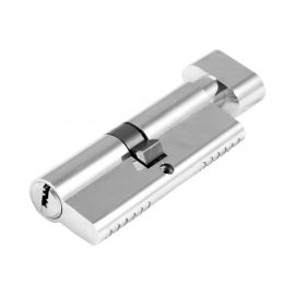 Цилиндр замка DORF ключ/барашек, компьютерный, 5 ключей, никель, 50х50 мм 00-00005747 