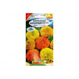 Семена Аэлита Бархатцы Бархатный сезон прямостоячие, смесь окрасок, однолетний, 0.5 г 4601729000256 