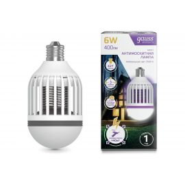 Антимоскитная лампа Gauss Mosquito, 6 Вт, E27, 1/40 GMQ01 