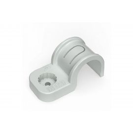 Пластиковая односторонняя крепеж-скоба для прямого монтажа Промрукав серая, в п/э, д 25, 50 шт PR13.0370 