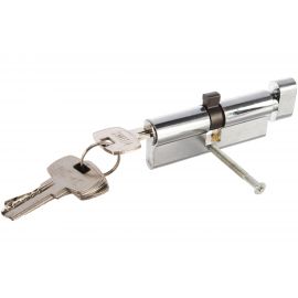 Цилиндровый механизм HOME 80 мм 40x40 ЦАМ, 5 перф. ключей, верт. цвет хром CICAM804040KVP 