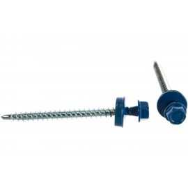 Саморезы Зубр для крепления кровельных материалов к деревянной обрешетки, цвет RAL 5005 синий насыщенный, оцинкованный, 4,8x60мм, 1000шт 4-300310-48-060-5005 