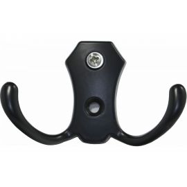 Крючок Laurus ZA5027 2-х рожковый S, черный матовый 07187 