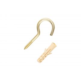 Крюк-шуруп ЕВРОПАРТНЕР латунир. d3,6хL40 мм 2 шт. 13 7645 1 