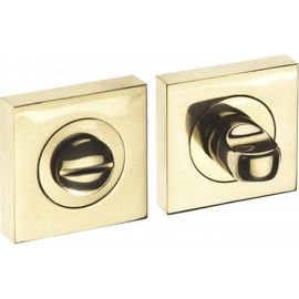 Поворотная кнопка DOORLOCK DL M08/SY OLV-15 полированная латунь, квадратная розетка, A=35-42мм, шток 5/8мм 73585 