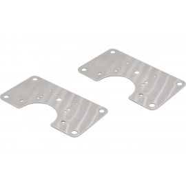 Пластина для установки петли Laurus (2 шт, 90х50х1 мм, нерж сталь) 11212 