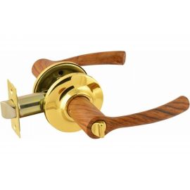 Ручка-защелка НОРА-М тем.дерево/золото ТТ1-03 фикс. 5772 