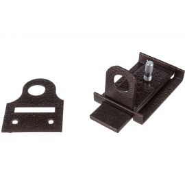 Накладной универсальный засов с проушинами Делга (медь; с плоским ригелем; 103 мм) Д823 