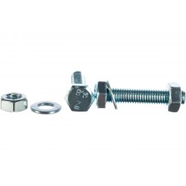 Болт Tech-Krep DIN933 с шестигранной головкой, оцинкованный М10х50 + гайка + шайба 2 шт - пакет 112726 