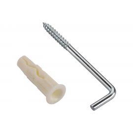 Дюбель ЕВРОПАРТНЕР MULTI 8 + крюк-шуруп, L-образный, d4,1 х L60 ZN 8 шт. RB2 0159 