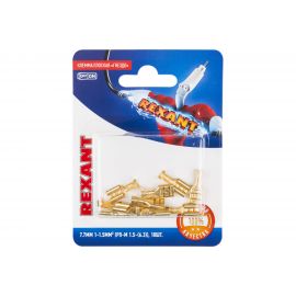 Плоская клемма гнездо REXANT 7,7 мм РП-м 1.5-(6.3) латунь 10 шт 06-0397-A 