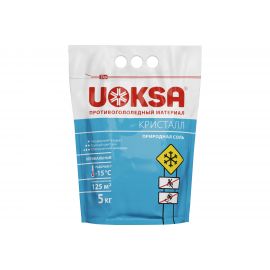 Противогололедный материал UOKSA КРИСТАЛЛ до -15 С, 5 кг, пакет 2243 