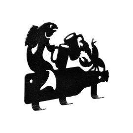 Металлическая вешалка Банные штучки Рак и щука, 3 крючка, 13.5х10.5 см 32494 