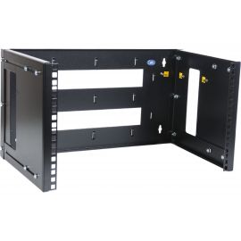 Универсальный настенный кронштейн ЦМО, 6U, регулируемая глубина 300-450мм, черный КНО-М-6U-9005 