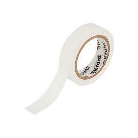 Изолента ПВХ KRANZ 15 мм х 10 м, 0.13 мм, белая KR-09-2001 