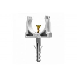 Крепеж-клипса с дюбелем и саморезом Промрукав серая, д20, 10 шт PR13.0308 