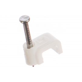 Пластиковая плоская скоба с гвоздем FORTISFLEX СПП 5 50шт 49449 